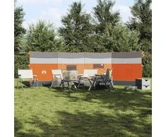 Stovyklavimo uždanga nuo vėjo, pilka ir oranžinė, 510x153 cm