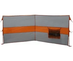 Stovyklavimo uždanga nuo vėjo, pilka ir oranžinė, 344x120 cm