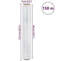 Stretch Film 6 vnt Skaidri 17 μm 50 cm x 150 m