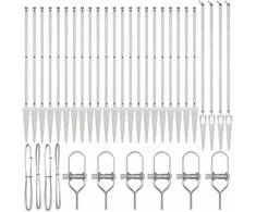 Tvorelės stulpas 26 pcs Pilka 3,2 x 3,2 x 215 cm