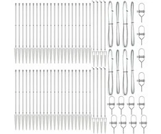 Tvorelės stulpas 52 pcs Pilka 3,2 x 3,2 x 185 cm