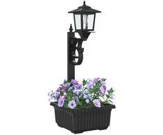 Stulpelis su Gėlynu Juoda 29 x 28 x 74 cm ABS ir PP