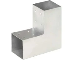 Stulpo sujungimas, 81x81mm, galvanizuotas metalas, L formos