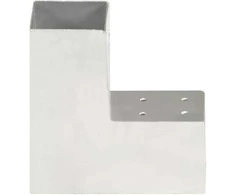 Stulpo sujungimas, 81x81mm, galvanizuotas metalas, L formos