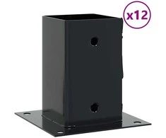 Stulpų pagrindai kvadratiniai, 12vnt., antracito sp., 91x91mm