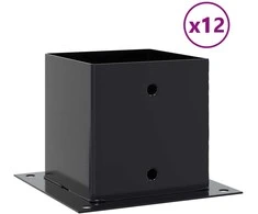 Stulpų pagrindai kvadratiniai, 12vnt., antracito sp., 141x141mm
