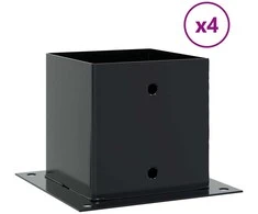 Stulpų pagrindai kvadratiniai, 4vnt., antracito sp., 141x141mm