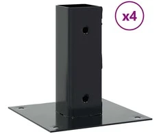 Stulpų pagrindai kvadratiniai, 4vnt., antracito sp., 51x51mm