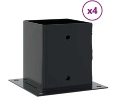 Stulpų pagrindai kvadratiniai, 4vnt., antracito sp., 121x121mm
