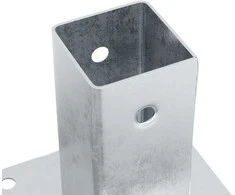 Stulpų pagrindai kvadratiniai, 4vnt., sidabriniai, 71x71mm