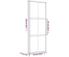 Stumdomos durys, auksinės, 76x205cm, ESG stiklas ir aliuminis