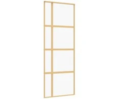 Stumdomos durys, auksinės, 76x205cm, ESG stiklas ir aliuminis