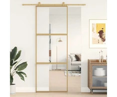 Stumdomos durys, auksinės, 76x205cm, ESG stiklas ir aliuminis