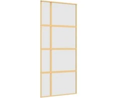 Stumdomos durys, auksinės, 90x205cm, ESG stiklas ir aliuminis