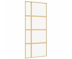 Stumdomos durys, auksinės, 90x205cm, ESG stiklas ir aliuminis