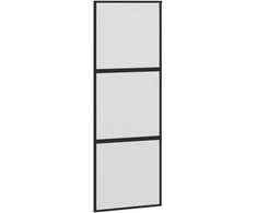Stumdomos durys, juodos, 76x205cm, grūdintas stiklas/aliuminis