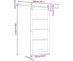 Slankios durys ORKDAL Natūrali 93 x 202 cm
