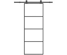 Stumdomos durys su įrangos rinkiniu, 76x205cm, ESG ir aliuminis