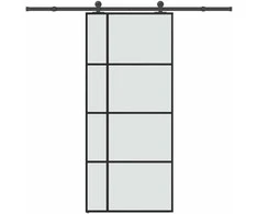 Stumdomos durys su įrangos rinkiniu, 90x205cm, ESG ir aliuminis
