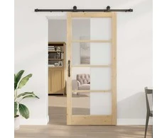 Slankios durys ORKDAL Natūrali ir juoda 93 x 211 cm