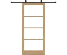 Slankios durys ORKDAL Natūrali ir juoda 93 x 211 cm