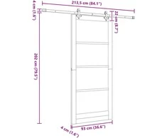 Slankios durys Balta 93 x 211 cm
