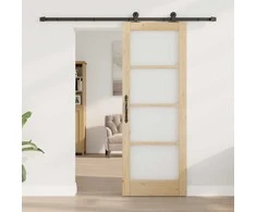 Slankios durys ORKDAL Natūrali ir juoda 73,5 x 198,5 cm