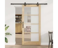 Slankios durys ORKDAL Natūrali ir juoda 93 x 202 cm