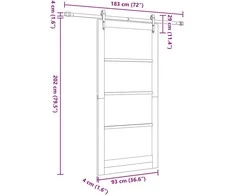 Slankios durys 93 x 202 cm Tvirtos pušies mediena ir stiklas