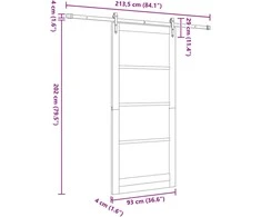 Slankios durys ORKDAL 93 x 211 cm Balta