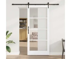 Slankios durys Balta ir juoda 93 x 211 cm