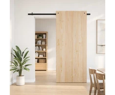 Stumdomų durų furnitūros komplektas 200 cm Plienas Juoda