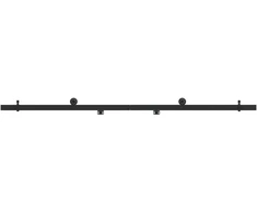 Stumdomų durų furnitūros komplektas 200 cm Plienas Juoda