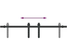 Stumdomų spintelės durelių rinkinys, 91 cm, plienas