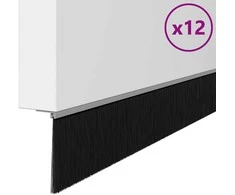 Sukabinamų durų šepetėlių sandarikliai 12 pcs Sidabro 100 cm