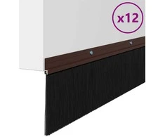 Sukabinamų durų šepetėlių sandarikliai 12 vnt. Ruda 100 cm