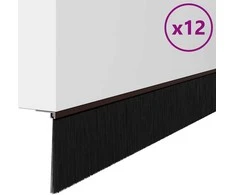 Sukabinamų durų šepetėlių sandarikliai 12 pcs Ruda 100 cm