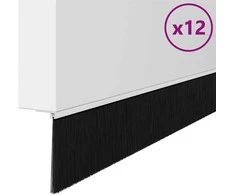 Sukabinamų durų šepetėlių sandarikliai 12 pcs Balta 100 cm