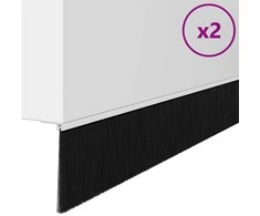 Sukabinamų durų šepetėlių sandarikliai 2 pcs Balta 100 cm