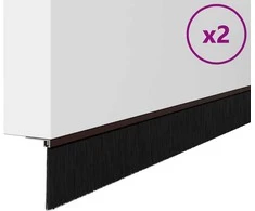 Sukabinamų durų šepetėlių sandarikliai 2 pcs Ruda 100 cm