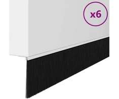 Sukabinamų durų šepetėlių sandarikliai 6 pcs Balta 100 cm