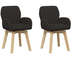 Sukamos valgomojo kėdės 2 pcs Bouclé Juoda 54 x 58 x 87 cm