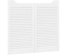 Sukamosios durys 2 pcs Balta Pušies medienos masyvas