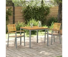 Sodo Kėdė 2 pcs Ruda 56 x 57 x 87 cm Kietos akacijos mediena