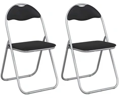 Sulankstoma kėdė 2 pcs Juoda ir pilka 48 x 43,5 x 81 cm