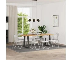 Sulankstoma kėdė 8 pcs Balta ir pilka 48 x 43,5 x 81 cm