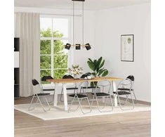 Sulankstoma kėdė 8 pcs Juoda ir pilka 48 x 43,5 x 81 cm
