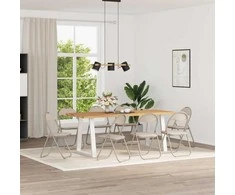 Sulankstoma kėdė 8 pcs Smėlio 48 x 43,5 x 81 cm Dirbtinė oda