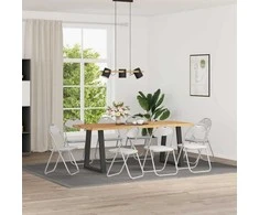 Sulankstoma kėdė 8 pcs Balta ir pilka 48 x 43,5 x 81 cm