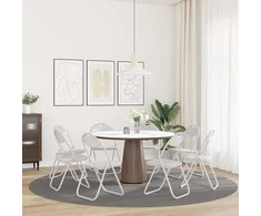 Sulankstoma kėdė 8 pcs Baltas 48 x 43,5 x 81 cm Dirbtinė oda
